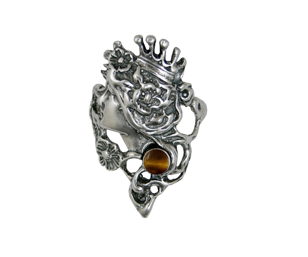 Sterling Silver Fairy Queen Ring With Tiger Eye Size 12 Sterling Silver Fairy Queen Ring With Tiger Eye Size 12